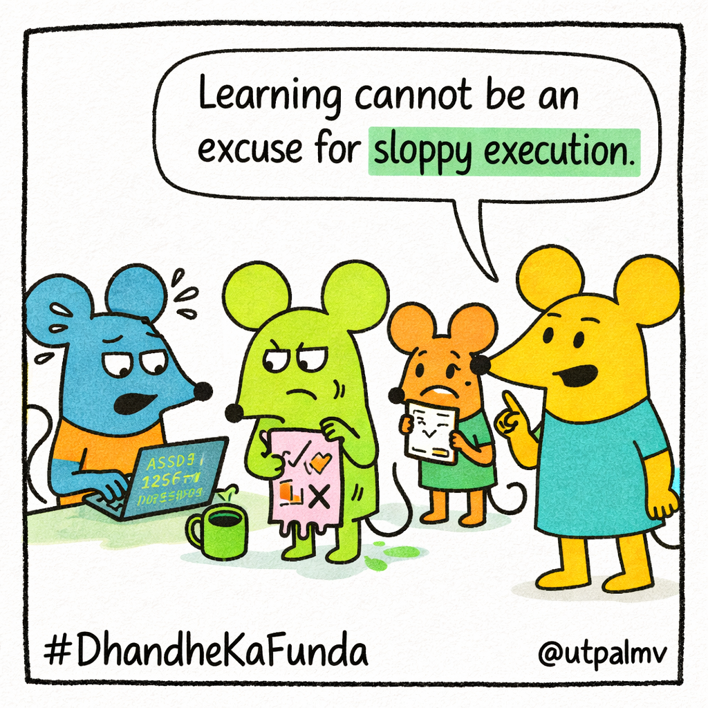 "Learning is not an excuse."